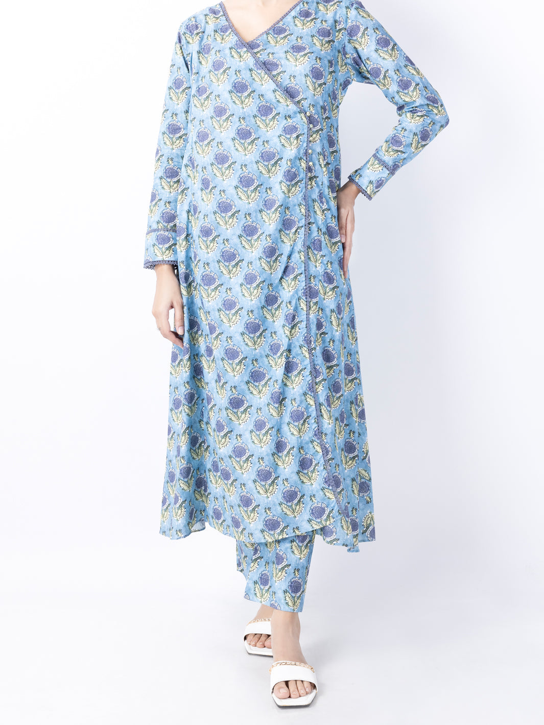Light Blue Lawn 2Pc Stitched - ALP-2PS-LKS-1741