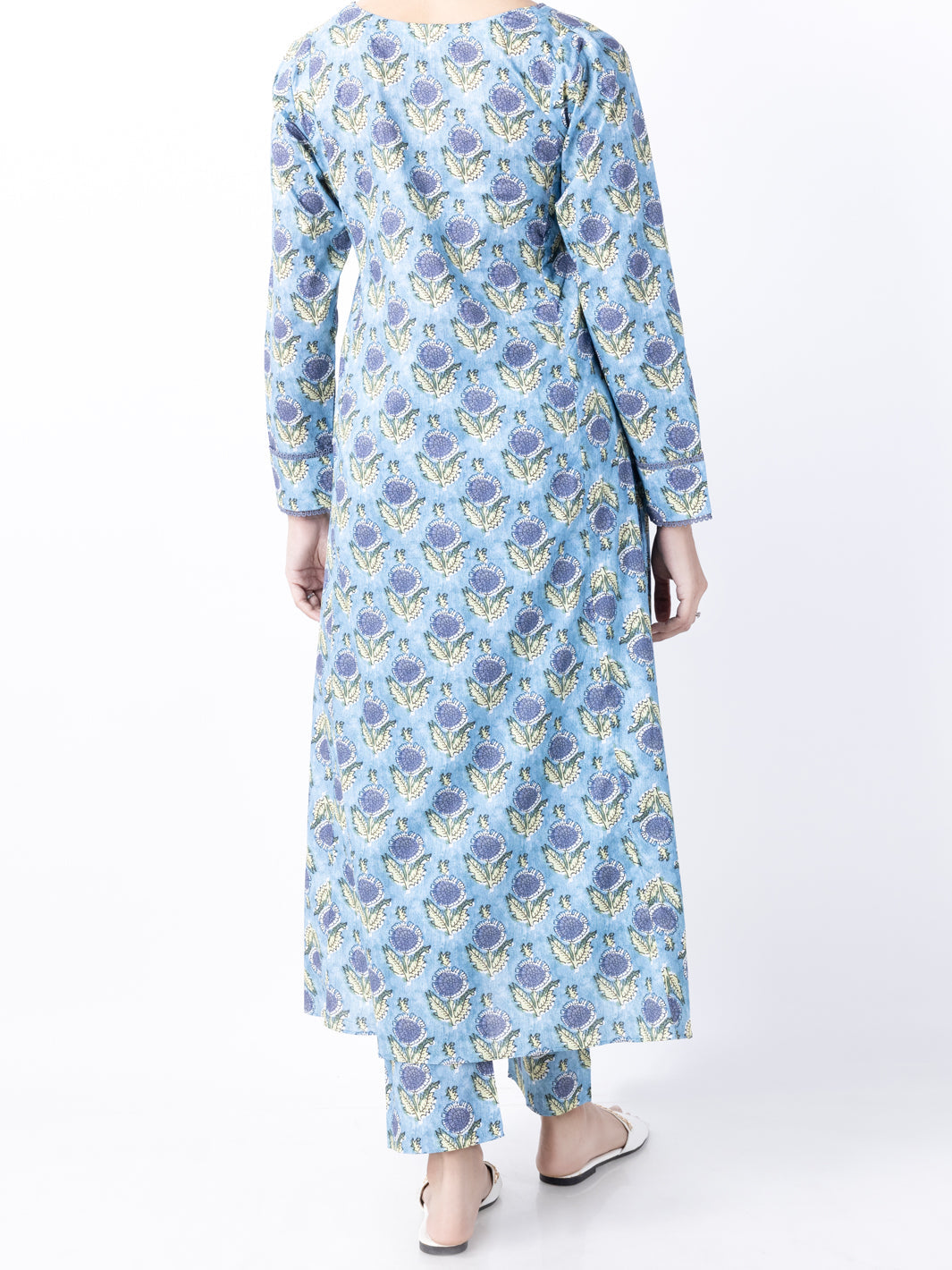 Light Blue Lawn 2Pc Stitched - ALP-2PS-LKS-1741