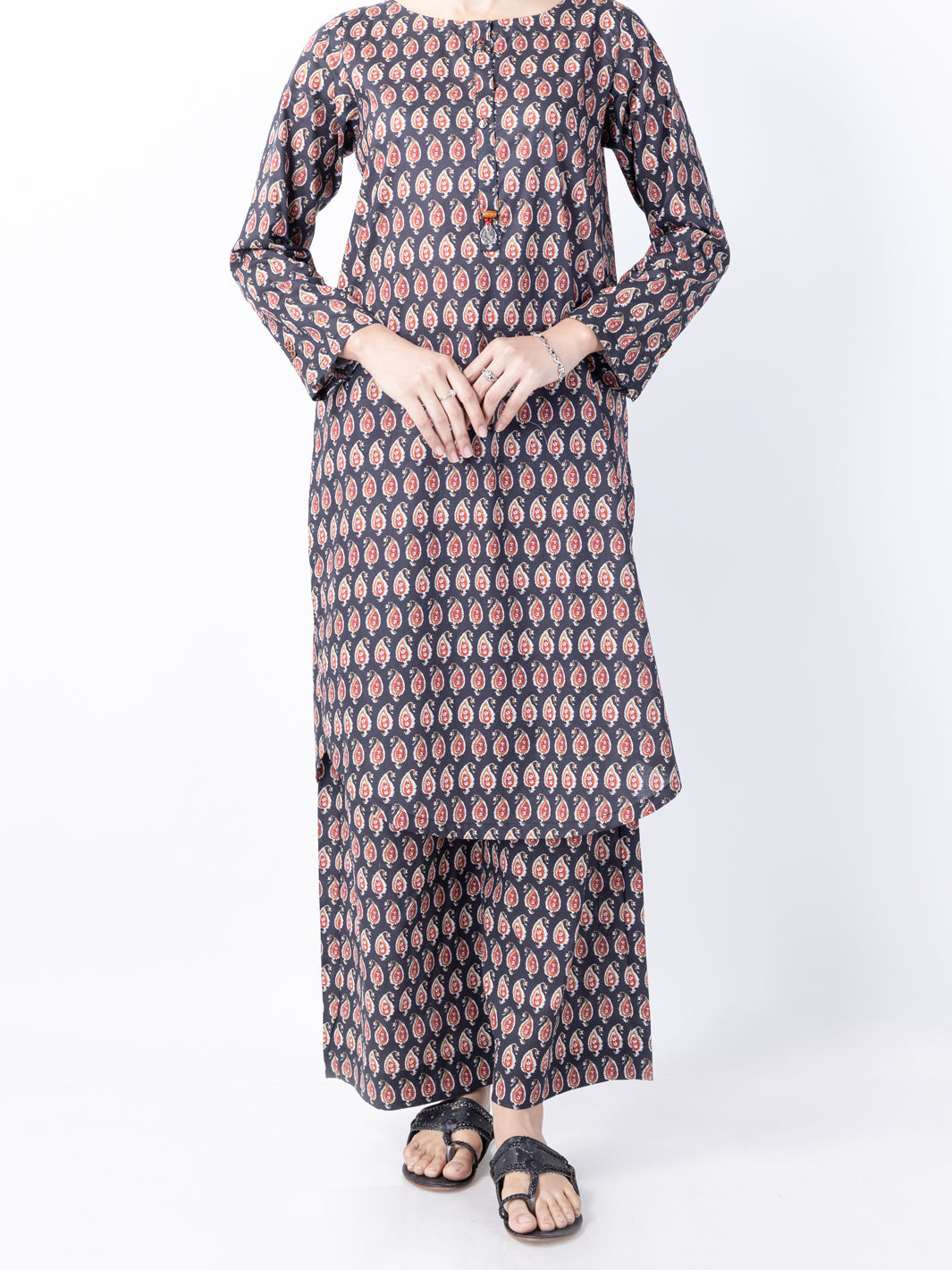 Black Lawn 2Pc Stitched - ALP-2PS-LKS-1743