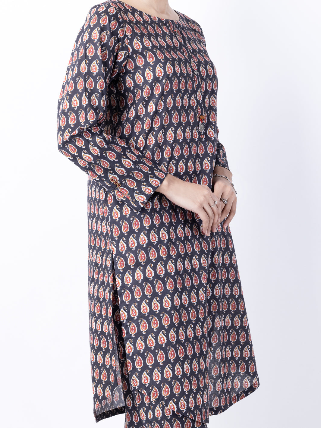 Black Lawn 2Pc Stitched - ALP-2PS-LKS-1743