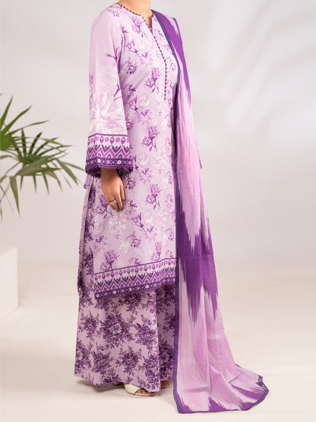 Light Purple Lawn 3Pc Stitched - ALP-3PS-2289