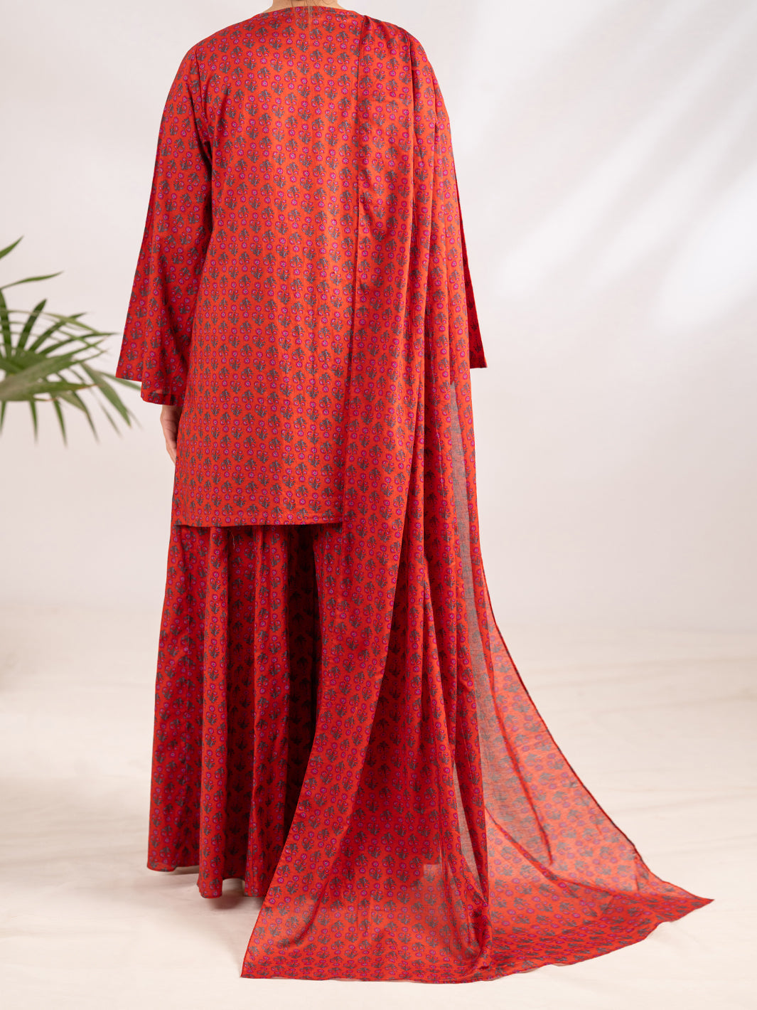 Red Lawn 3Pc Stitched - ALP-3PS-2296