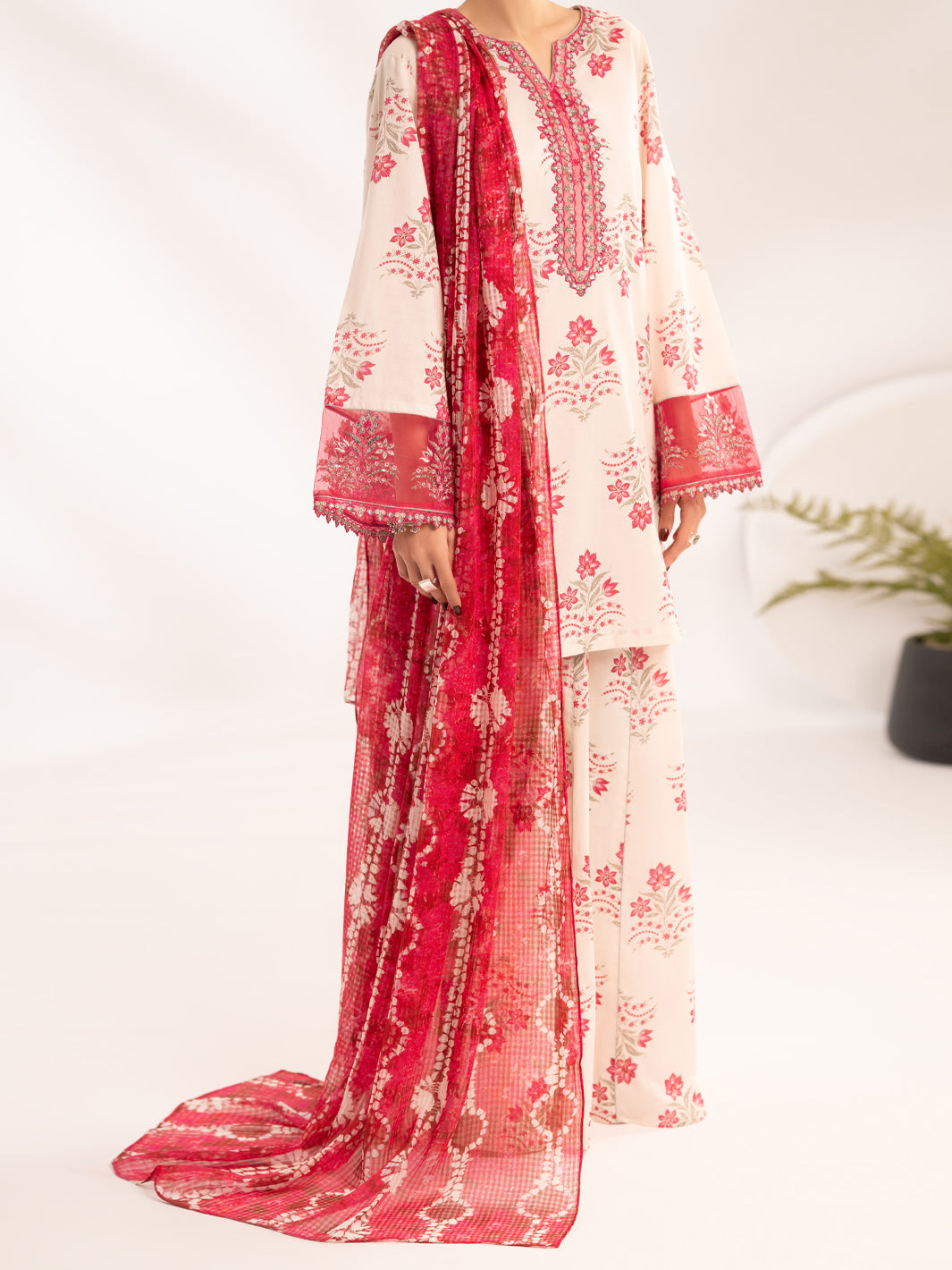 Pink Cambric 3Pc Stitched - ALP-3PS-2312
