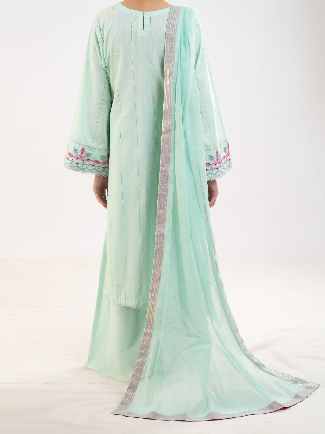 Light Green Lino Kara 3Pc Stitched - ALP-3PS-2320