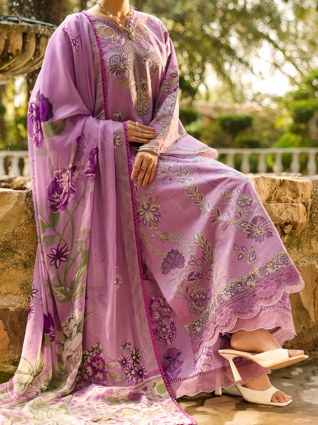 Purple Lawn 3Pc Unstitched - ALP-3PS-2376