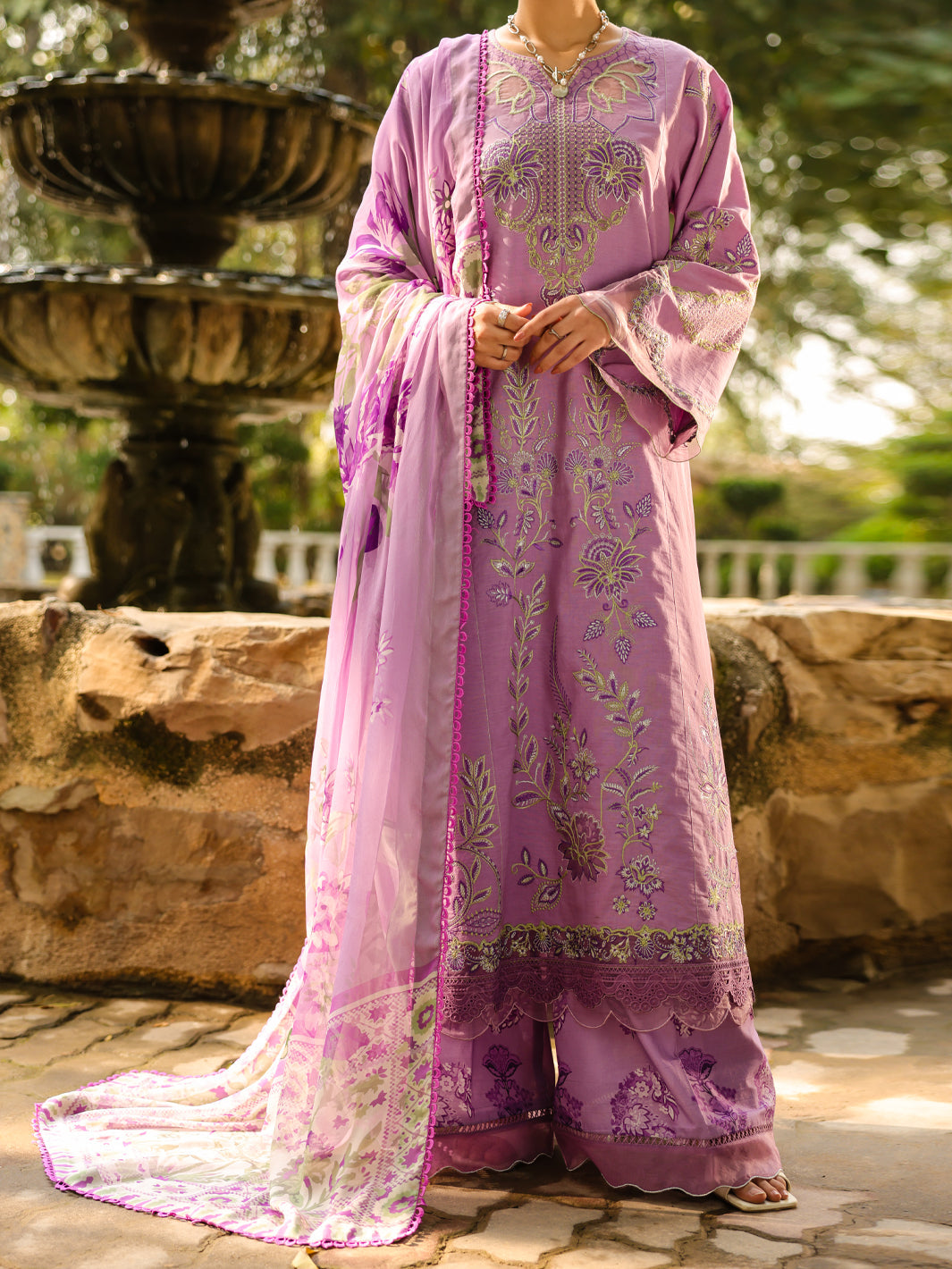 Purple Lawn Stitched 3Pc - ALP-3PS-2376