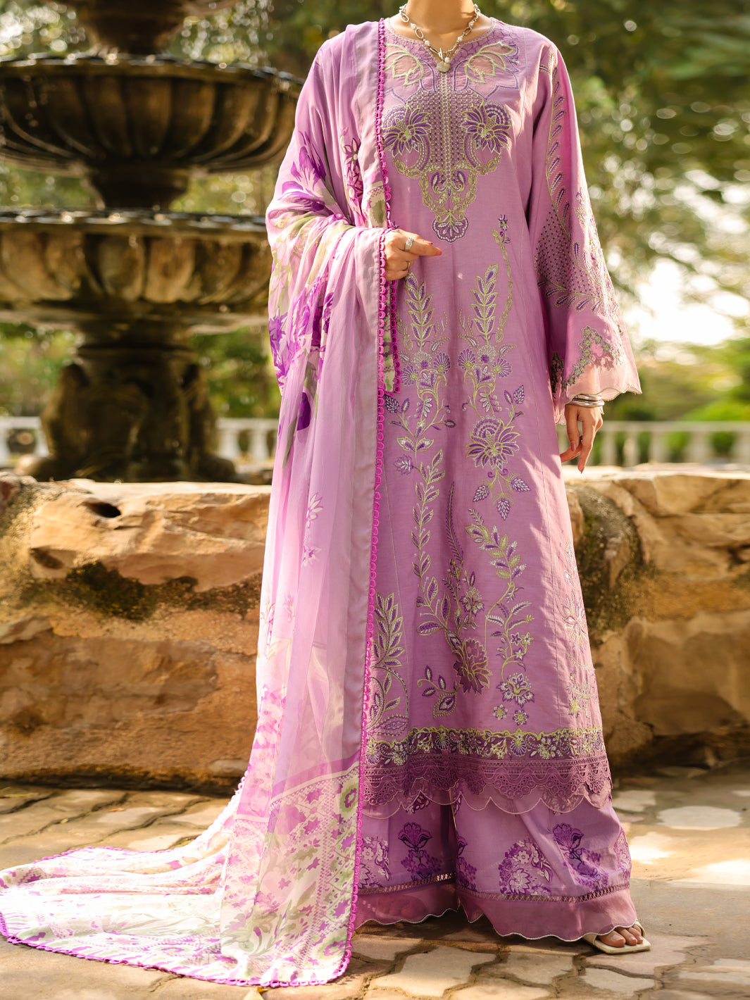 Purple Lawn 3Pc Unstitched - ALP-3PS-2376