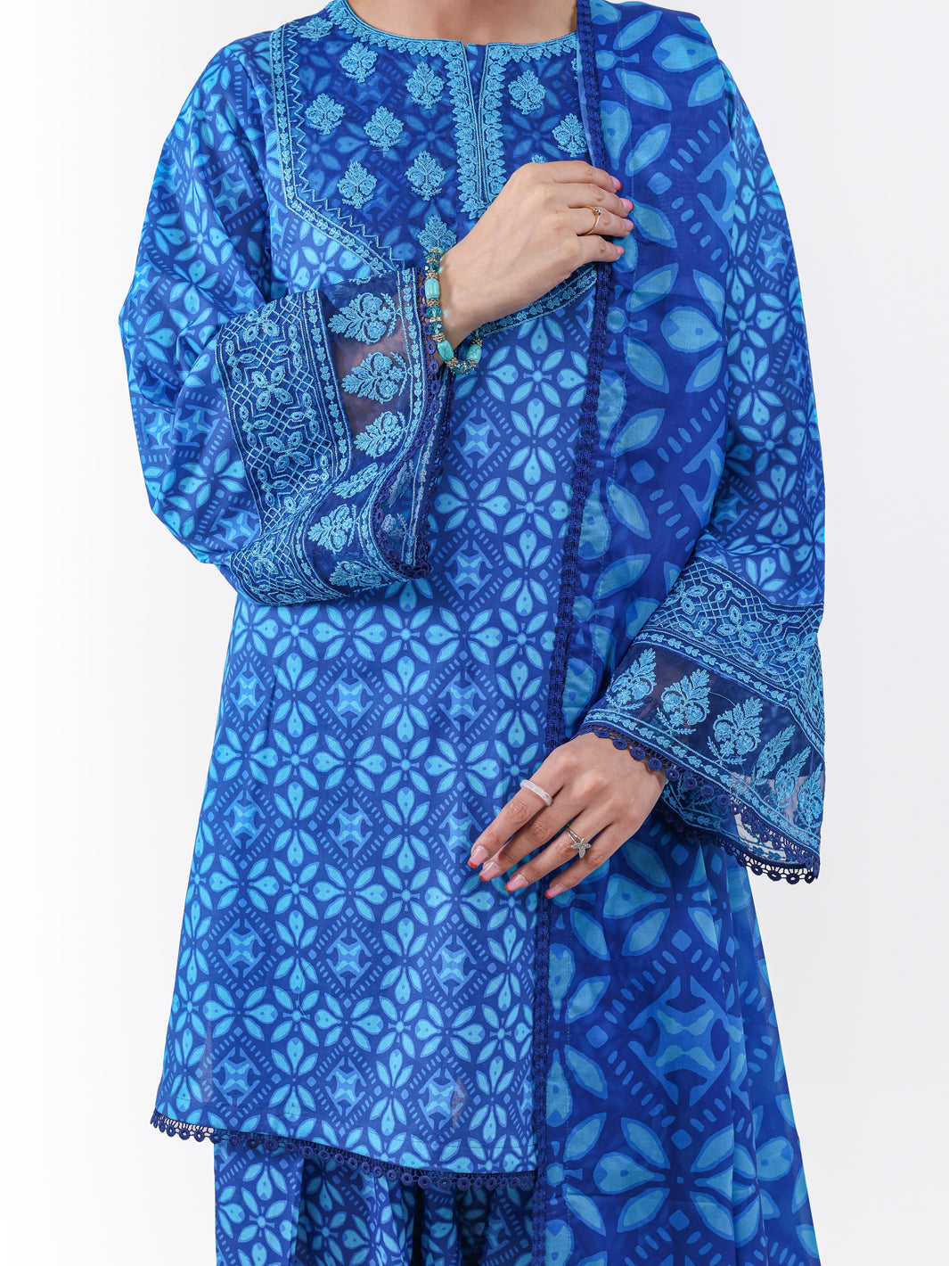 Blue Lawn 3Pc Unstitched - ALP-3PS-2423