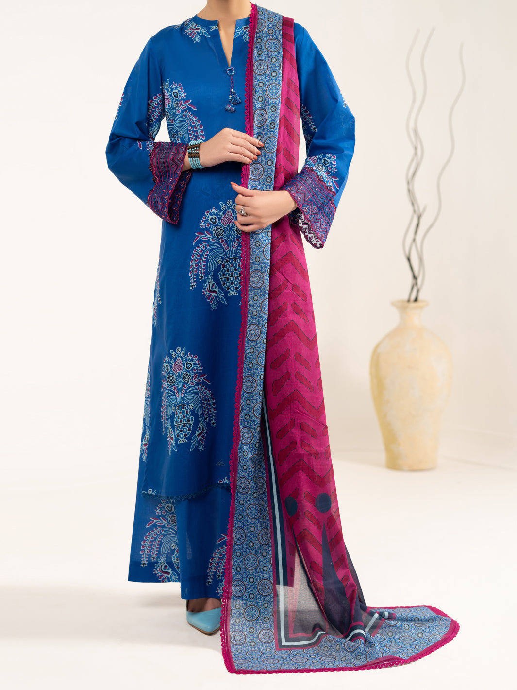 Blue Lawn 3Pc Unstitched - ALP-3PS-2428
