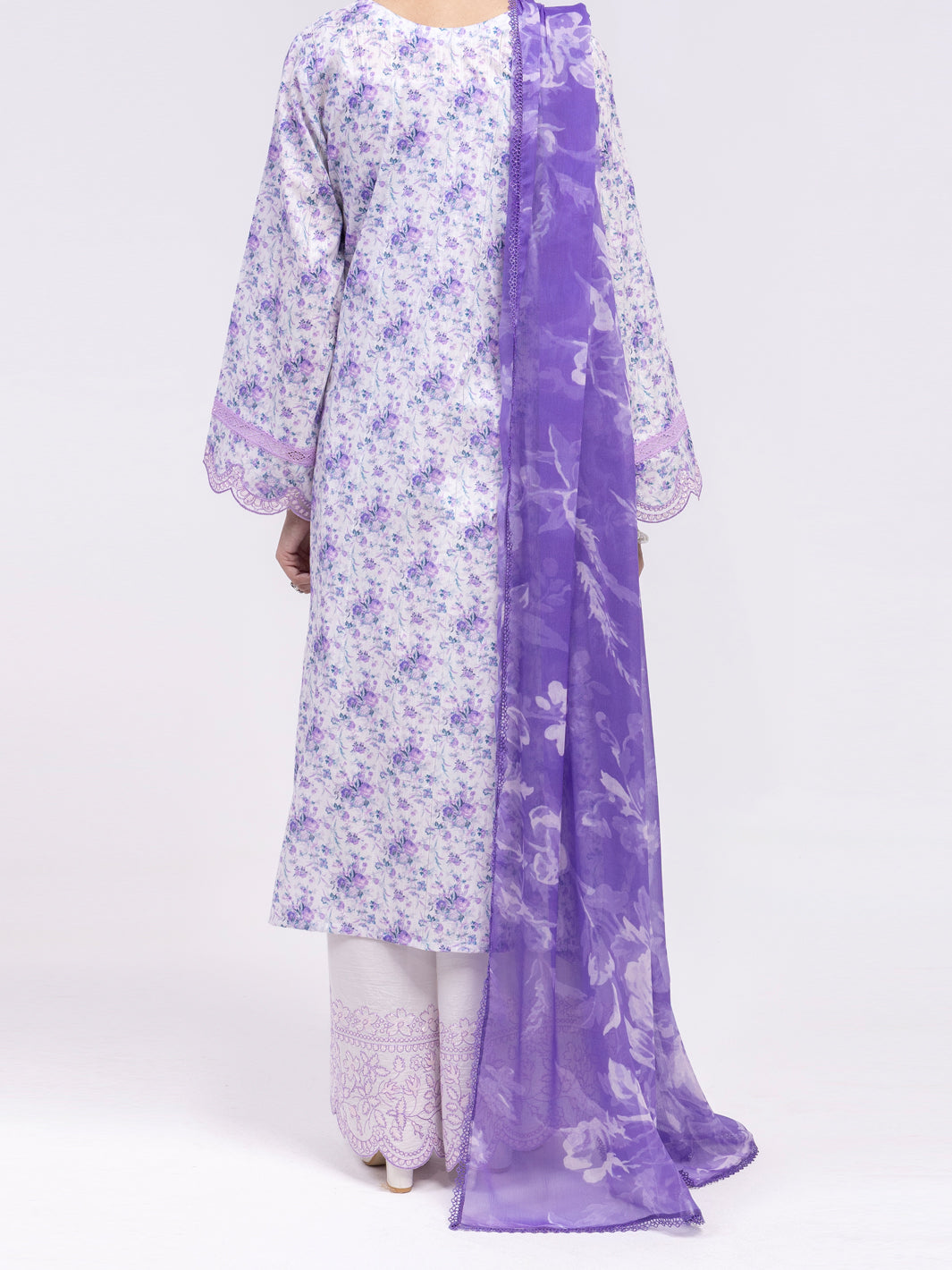 White Lino Kara 3Pc Unstitched - ALP-3PS-2439