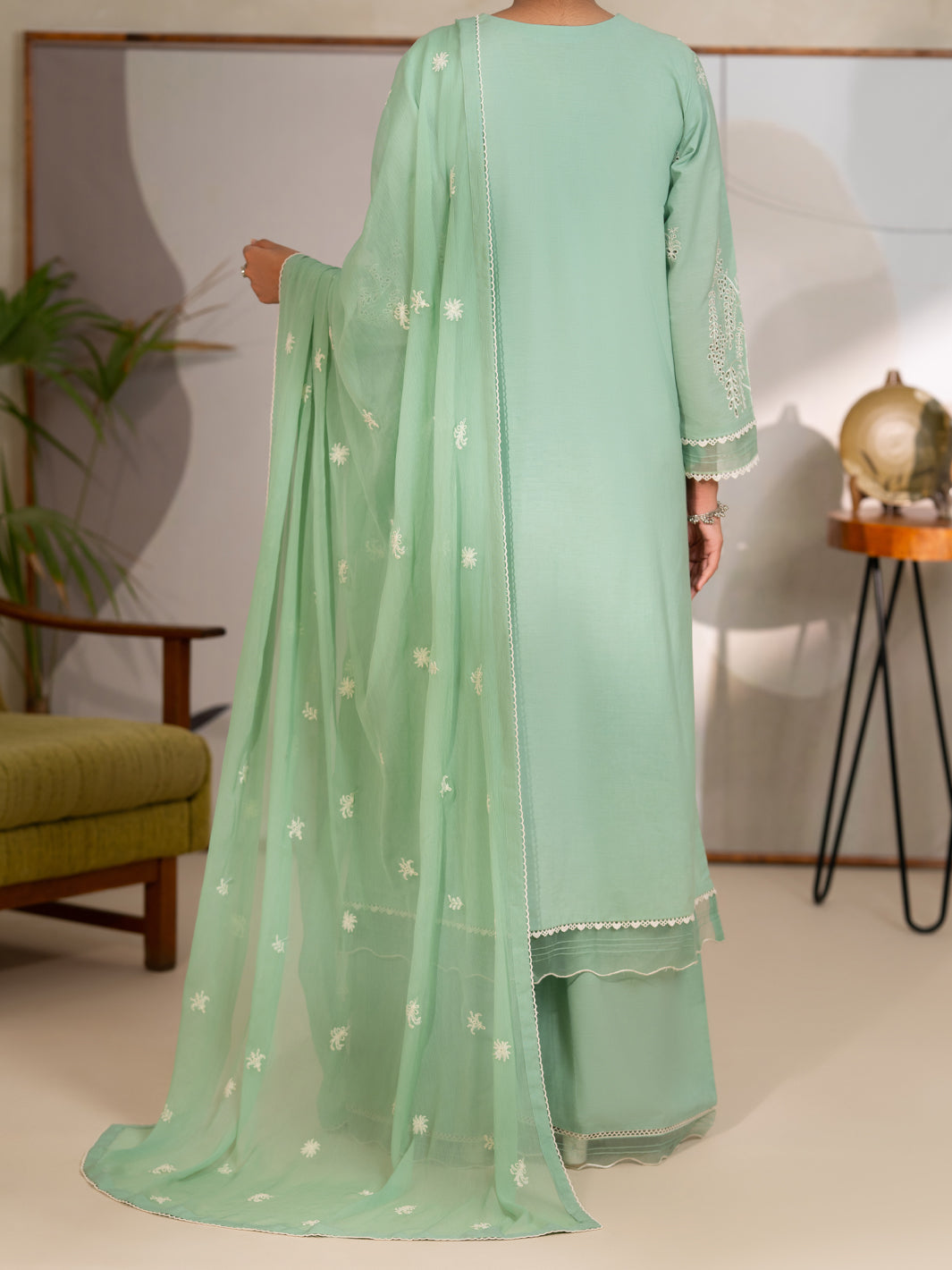 Pistachio Green Lawn Unstitched 3Pc - ALP-3PS-2449