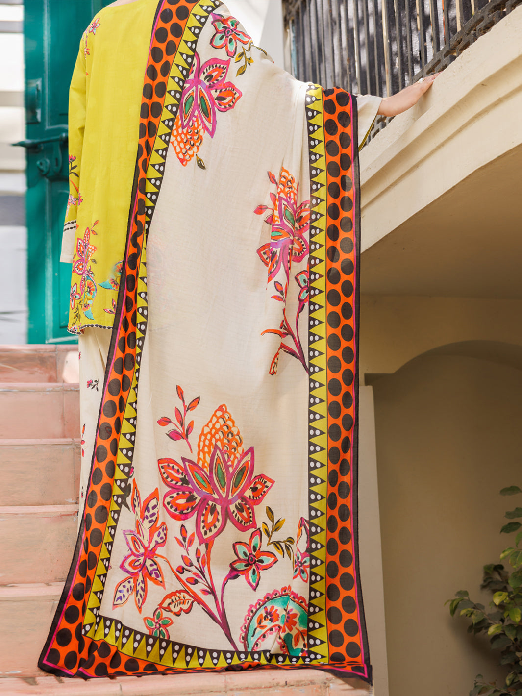 Lime Green Lawn Stitched 3Pc - ALP-3PS-2558