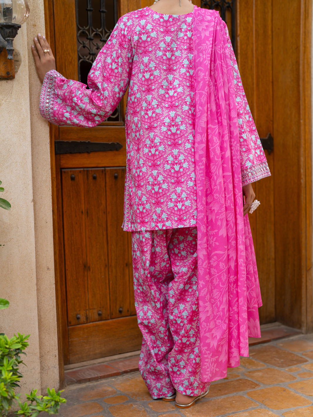 Pink Lawn Stitched 3Pc - ALP-3PS-2580