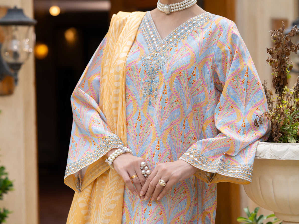 Multicolor Lawn Stitched 3Pc - ALP-3PS-2581