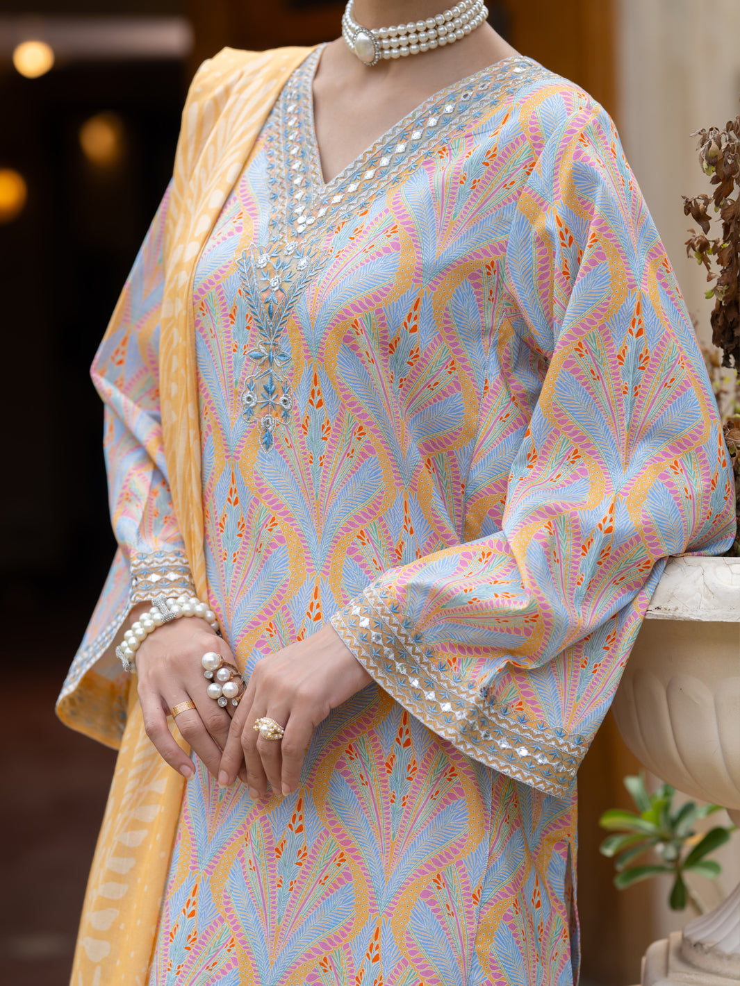 Multicolor Lawn Stitched 3Pc - ALP-3PS-2581