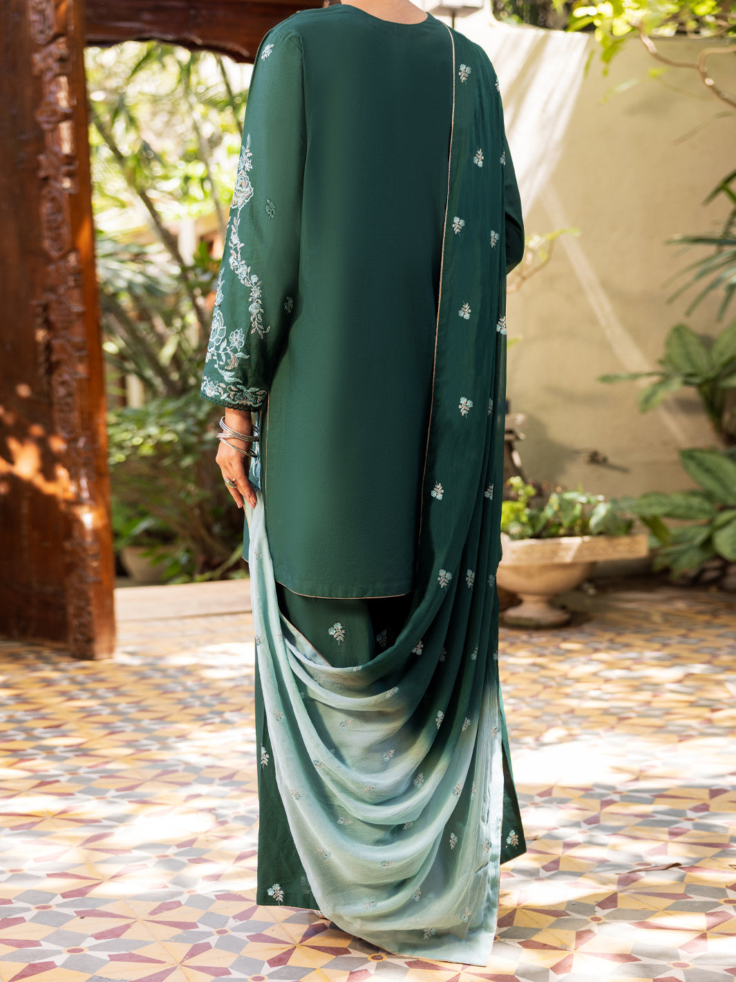 Green Stitched 3Pc- ALP-3PS-2600