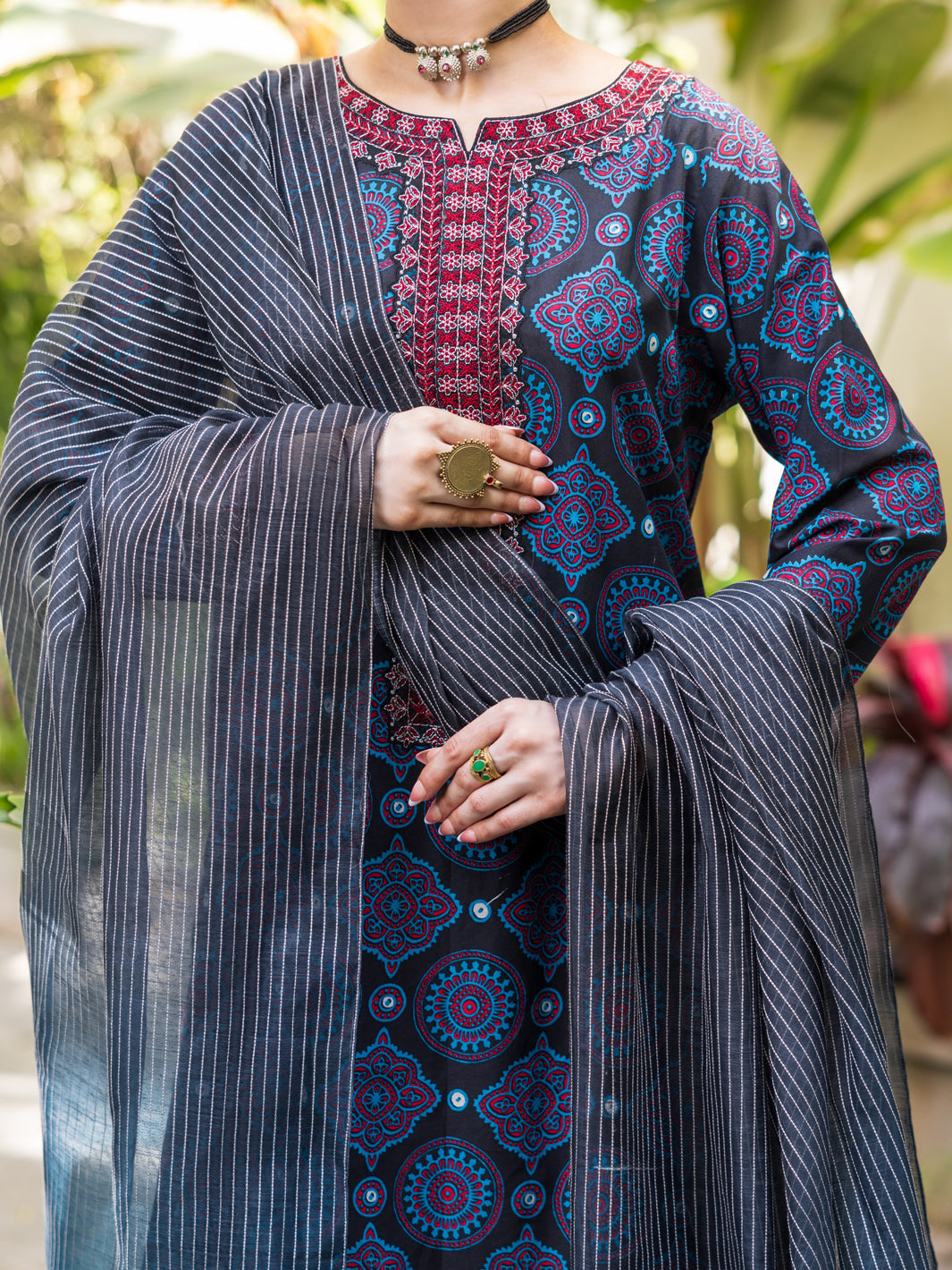 Dark Blue Lawn Stitched 3PC - ALP-3PS-2610