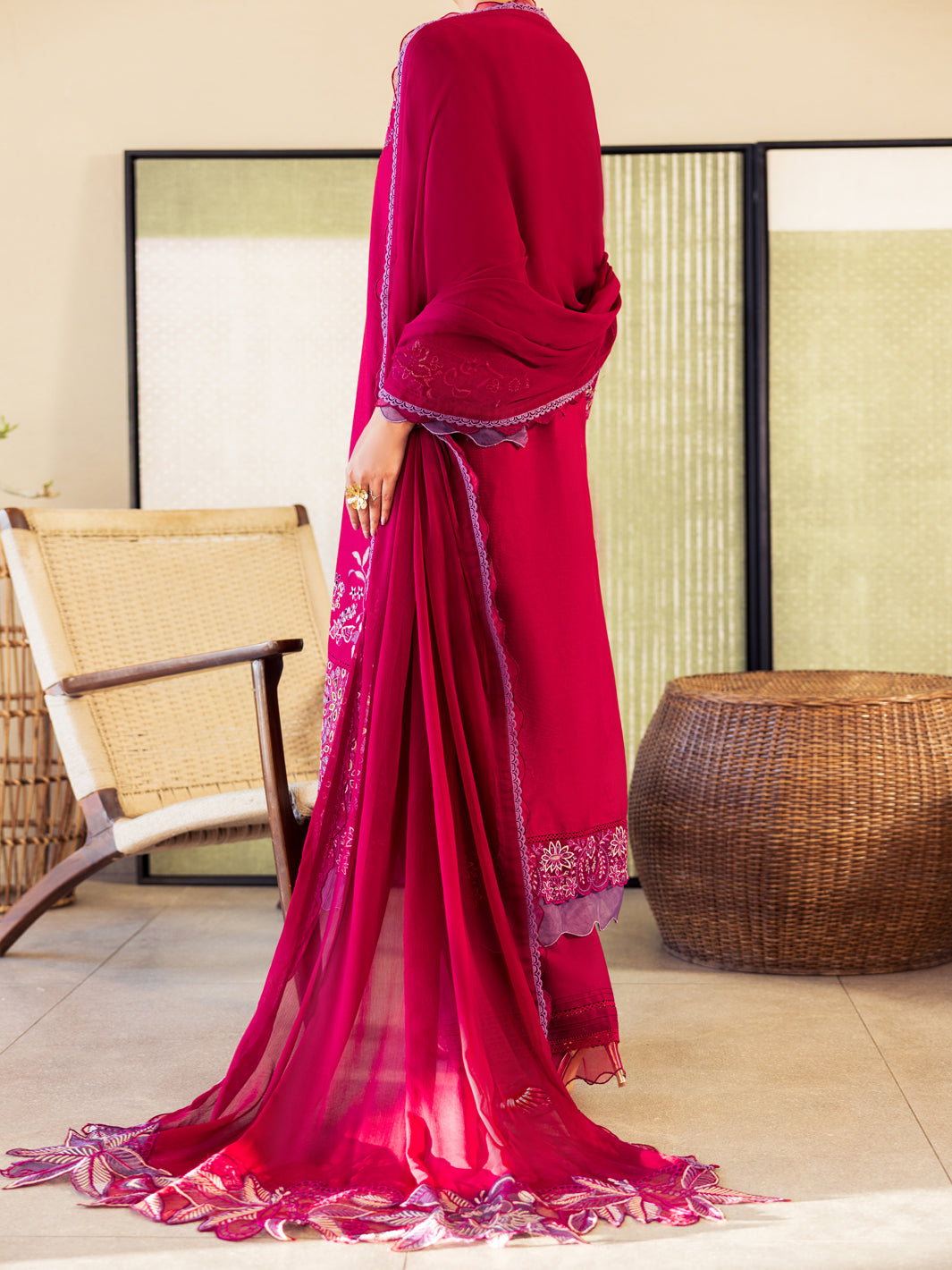 Fuchsia Lawn Unstitched 3Pc - ALP-3PS-2644