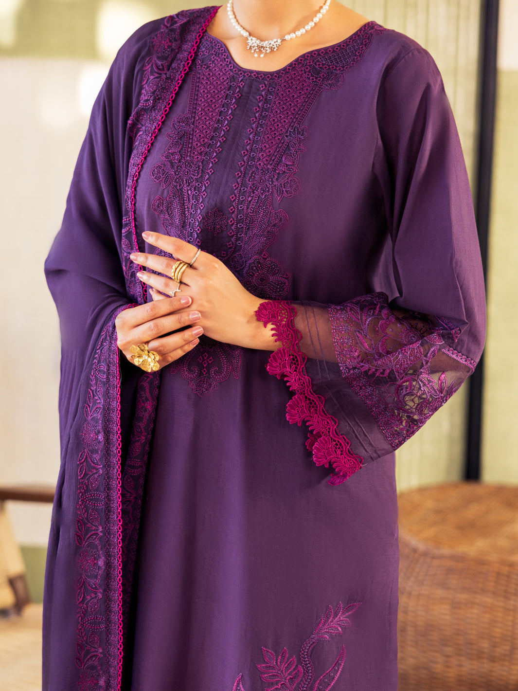 Purple Lawn Stitched 3Pc - ALP-3PS-2645