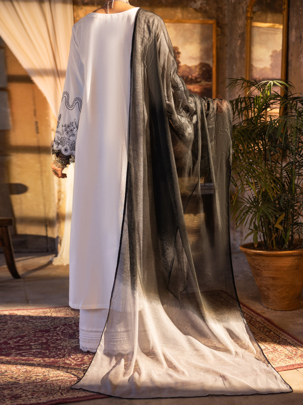 White Dyed Lawn Unstitched 3Pc - ALP-3PS-2722