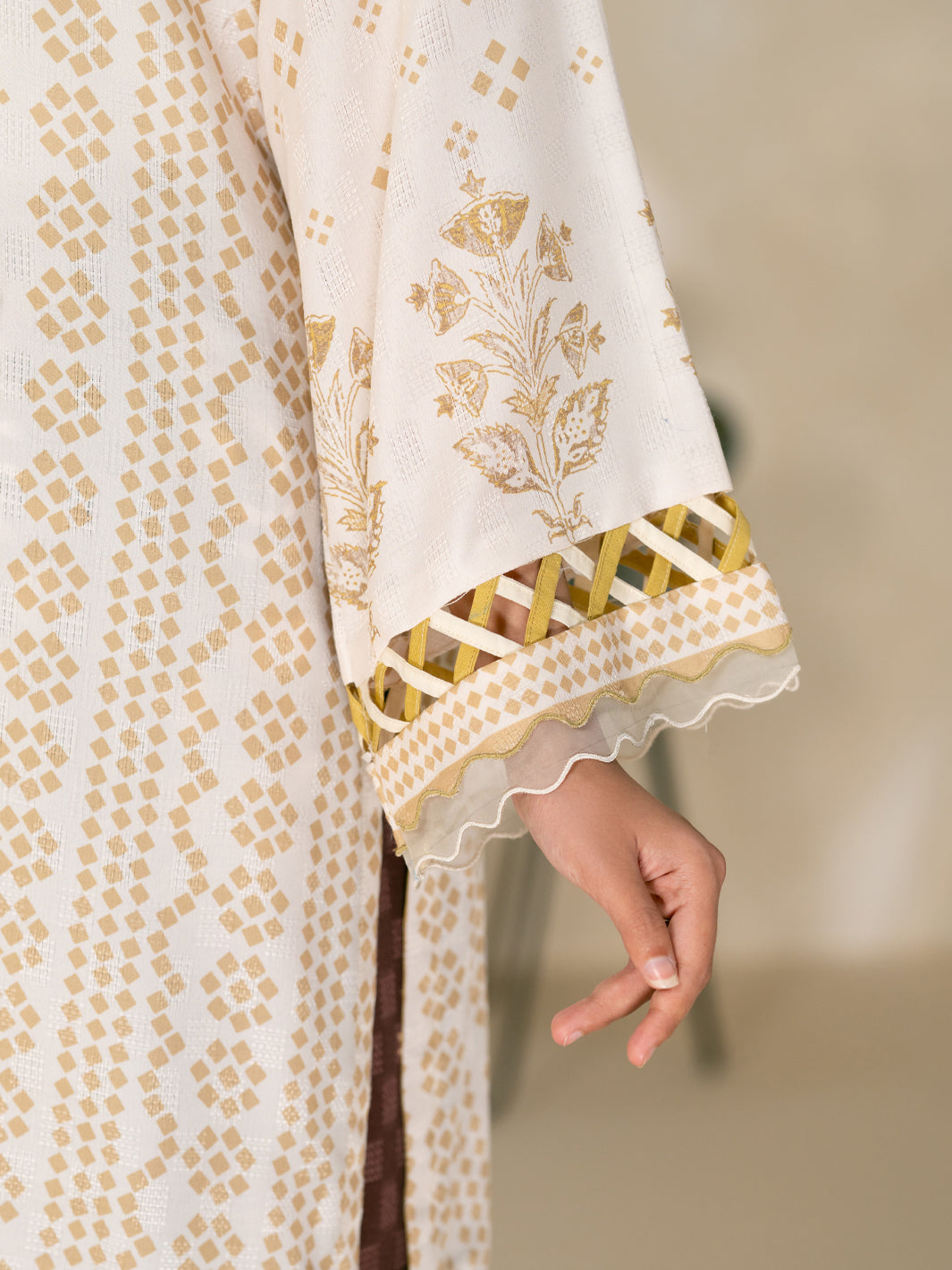 White Swiss Jacquard 3Pc Unstitched - ALP-3PS-2729