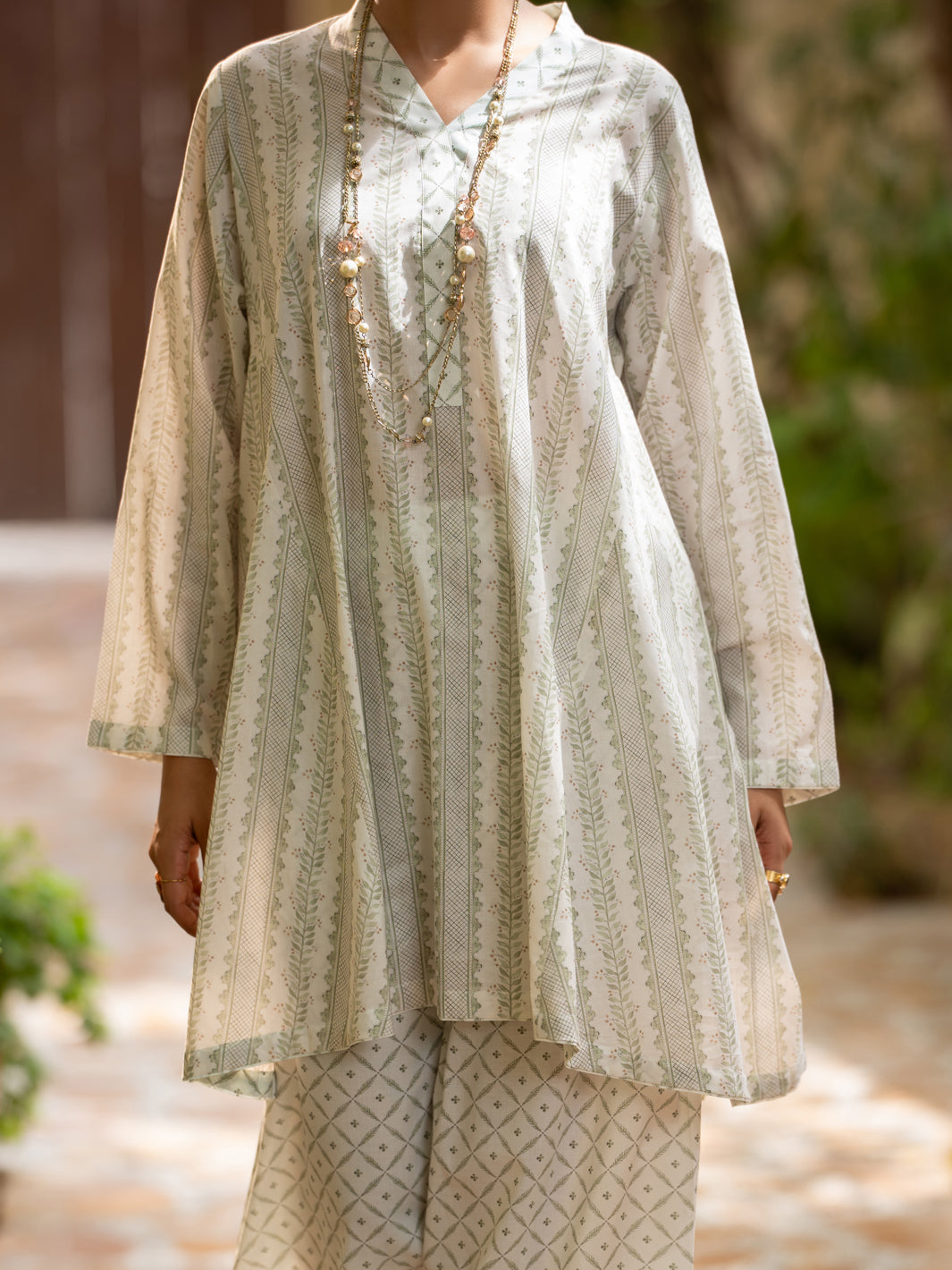 Grey Lawn Co-Ord Set - ALP-2PS-SLKS-2774