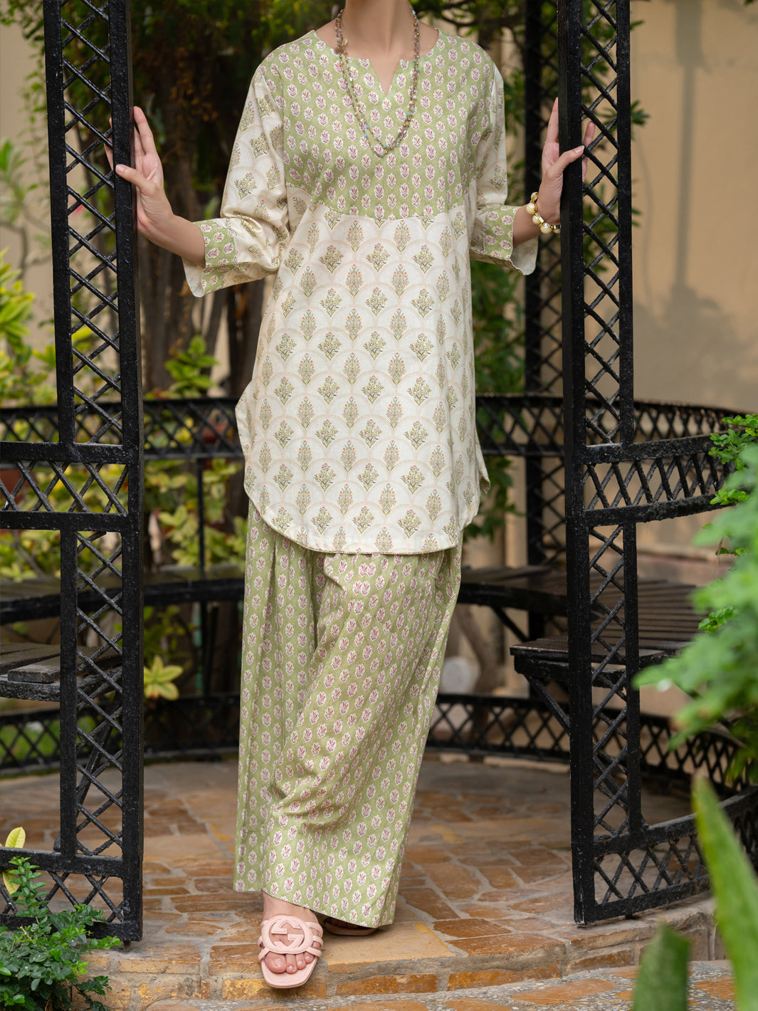Lemon Lawn Co-Ord Set - ALP-2PS-SLKS-2775
