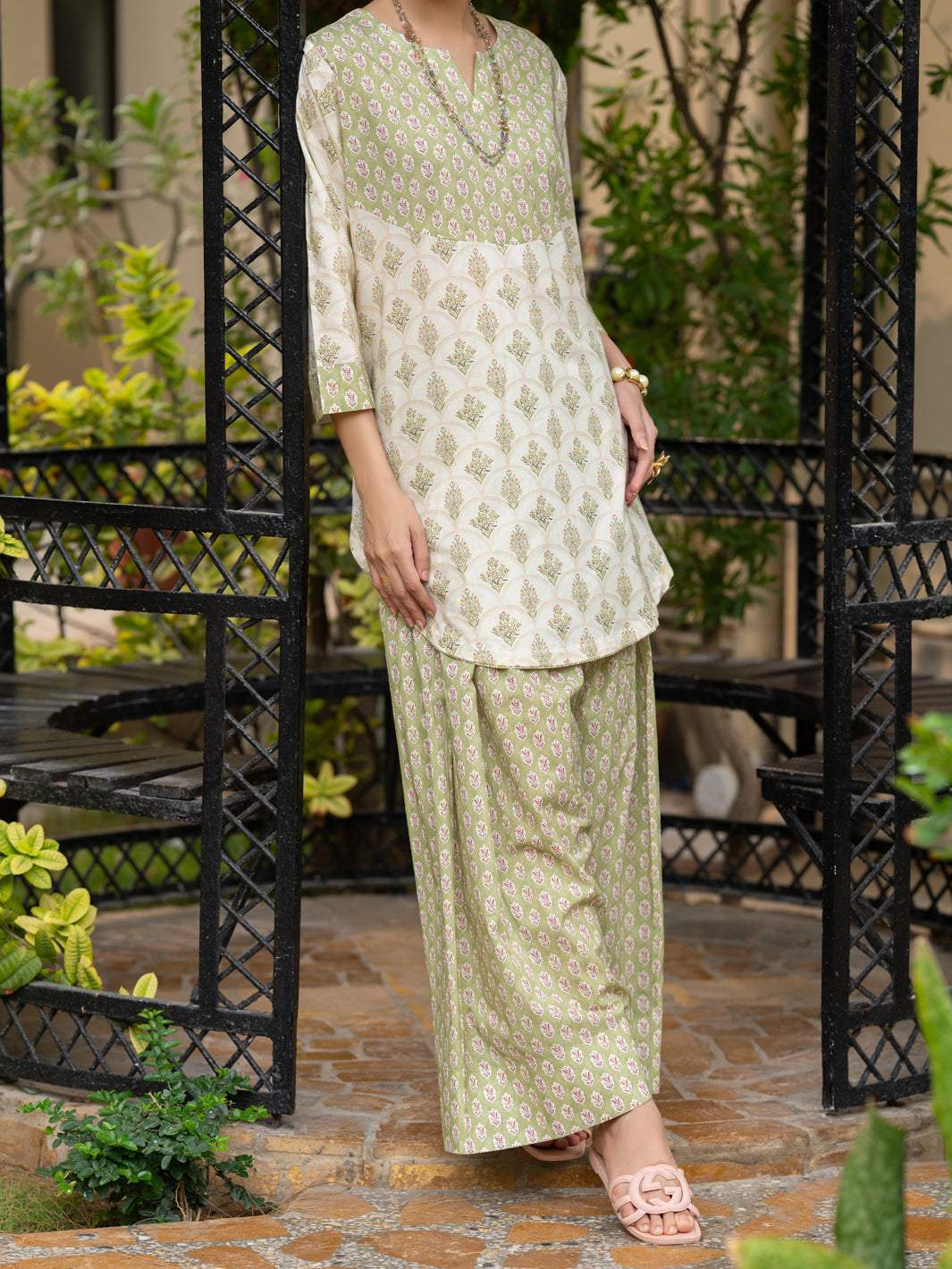 Lemon Lawn Co-Ord Set - ALP-2PS-SLKS-2775