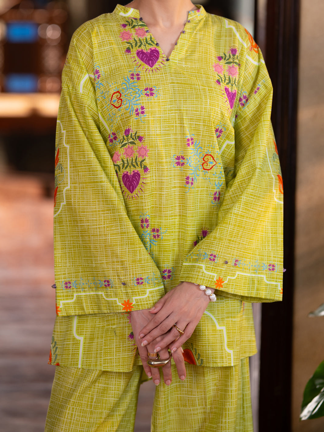 Green Cambric Stitched 2Pc - ALP-2PS-LKS-2823