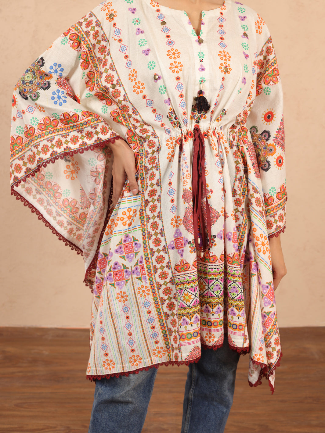 Off White Cambric Tunic - ALP-LK-1983