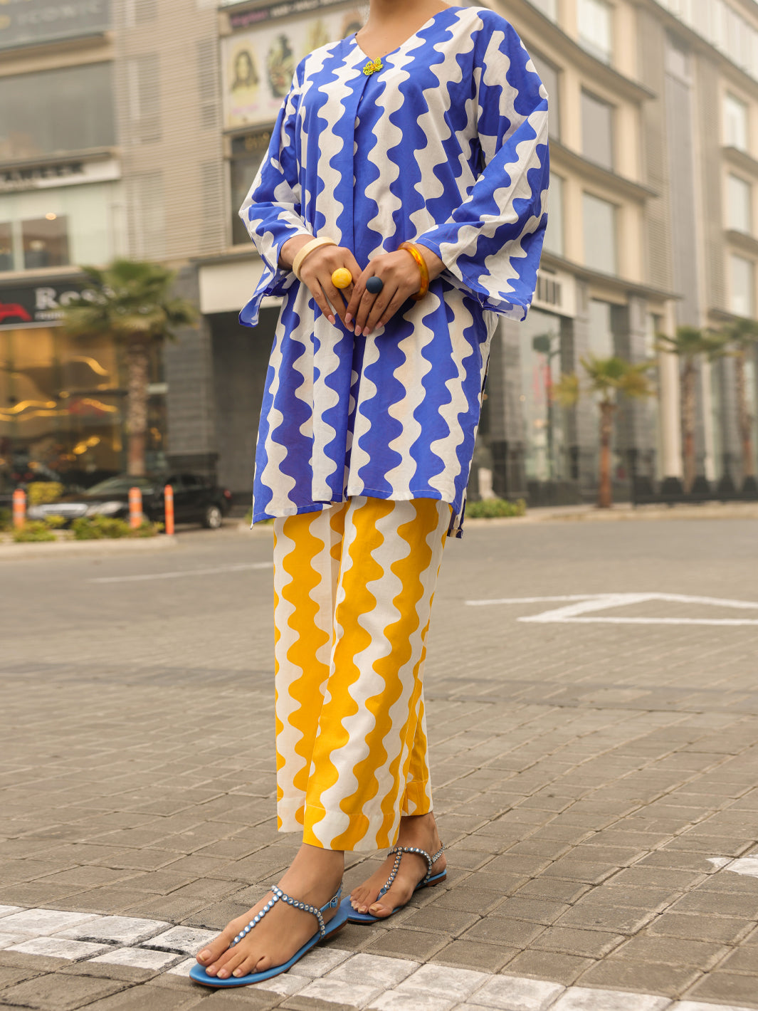 Blue Lawn Kurti - ALP-SLK-2542