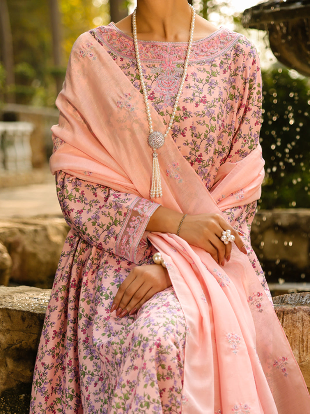 Light Pink Silk Lawn 2Pc Stitched - ALP-LKS-2366