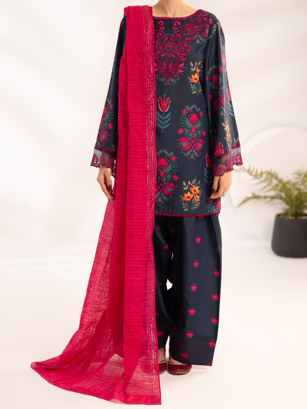 Blue Lawn Unstitched 3Pc - ALP-3PS-2465