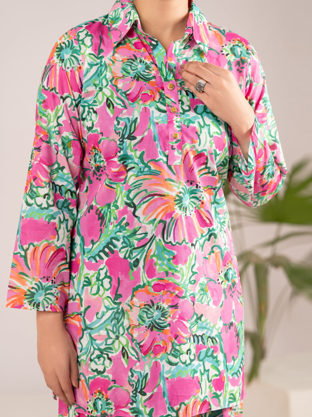 Pink Lawn Co-Ord Set - ALP-2PS-LKS-2503