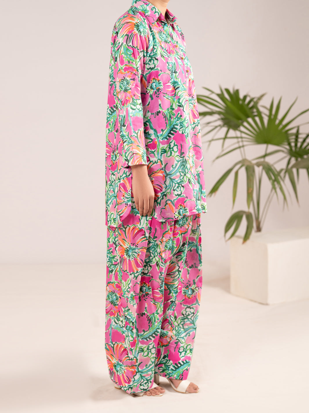 Pink Lawn Co-Ord Set - ALP-2PS-LKS-2503