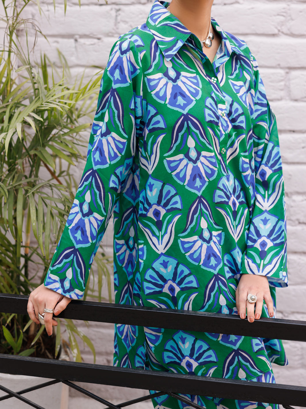 Green Lawn Co-Ord Set - ALP-2PS-LKS-2504