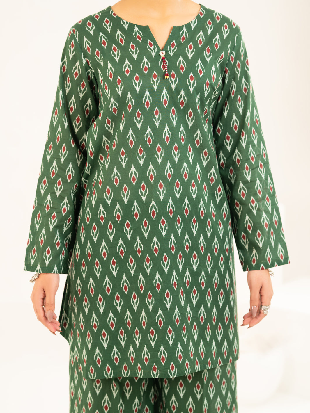 Green Lawn Co-Ord Set - ALP-2PS-SLKS-2513