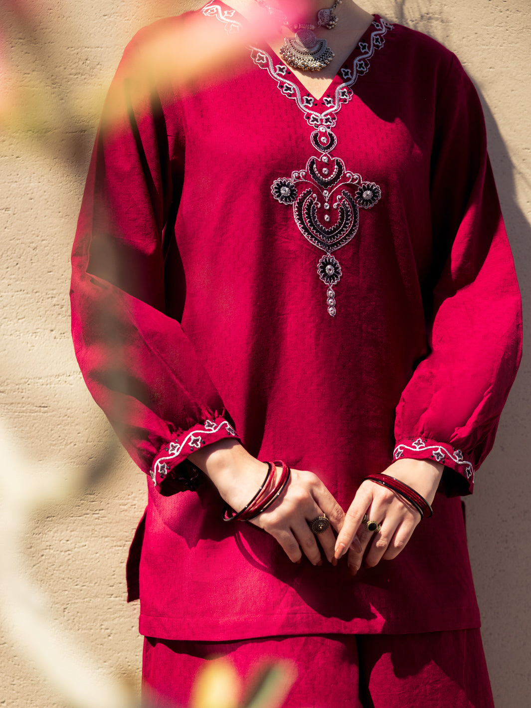 Maroon Dobby Stitched 2 Piece - ALP-2PS-LKS-2784