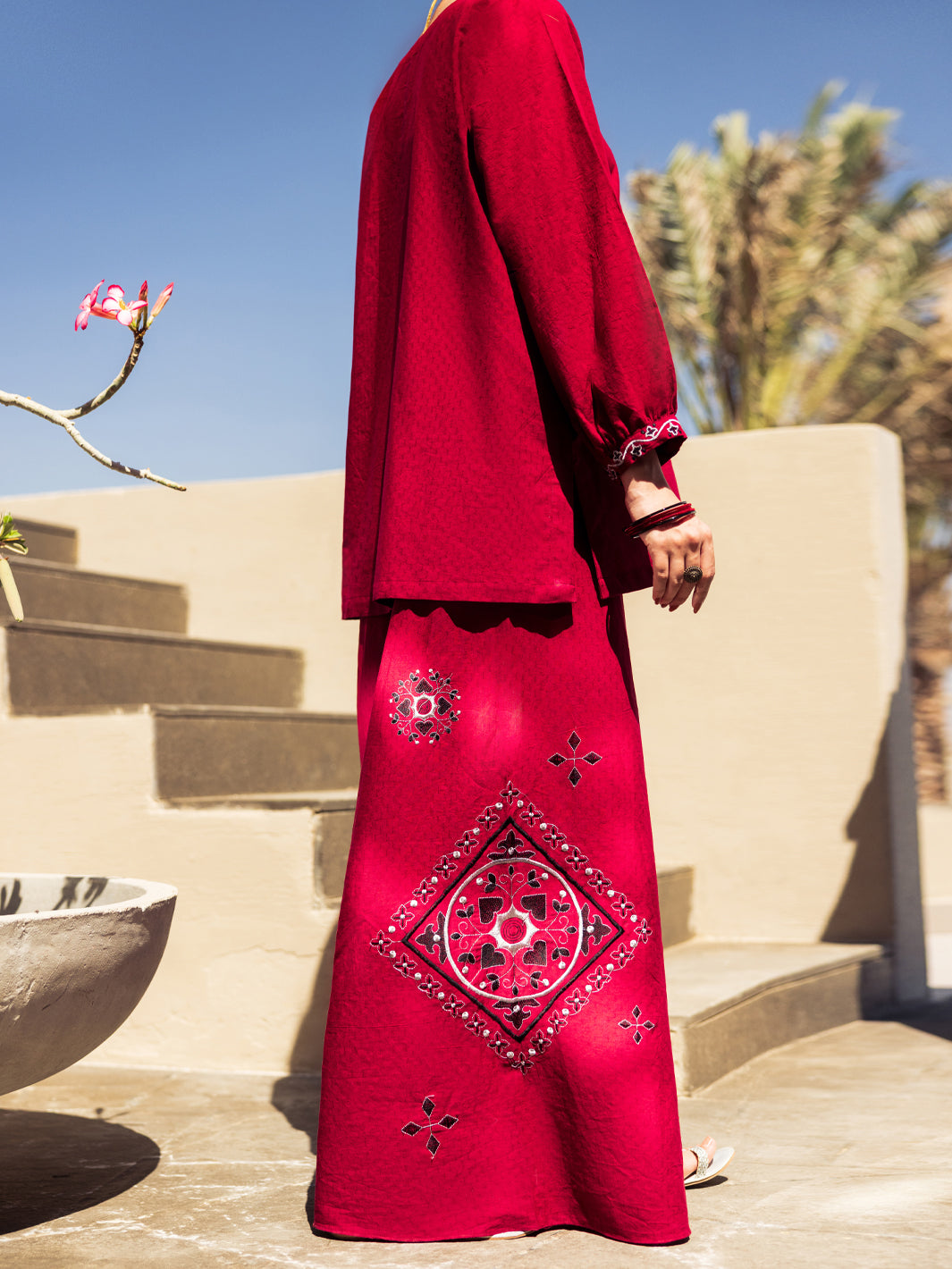 Maroon Dobby Stitched 2 Piece - ALP-2PS-LKS-2784