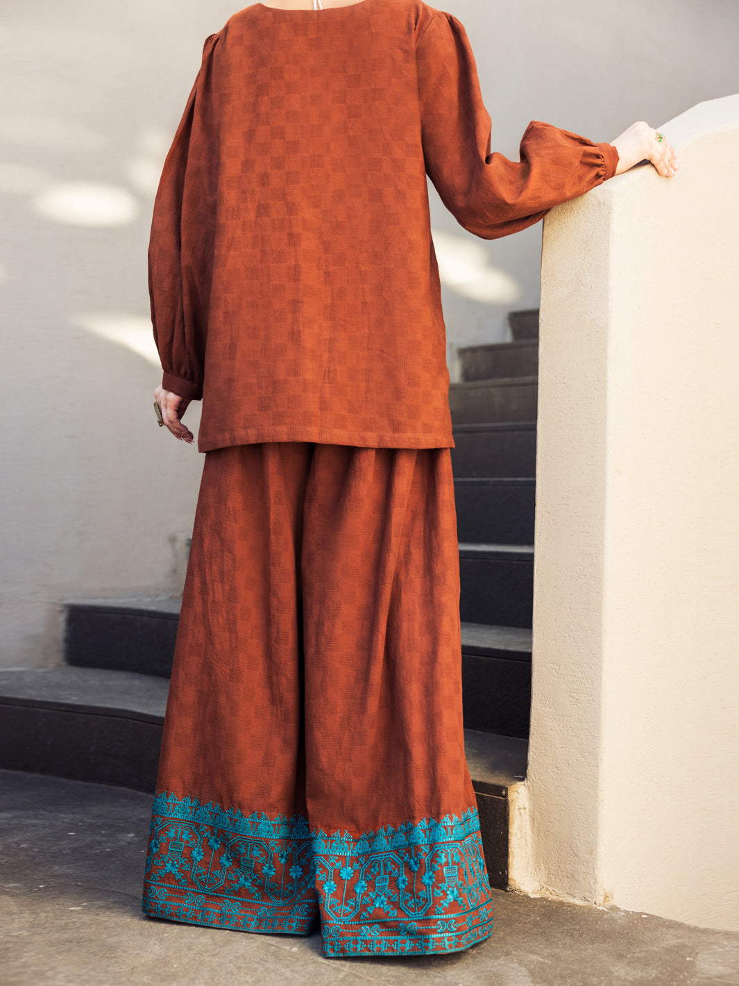 Brown Dobby Stitched 2Pc - ALP-2PS-LKS-2786