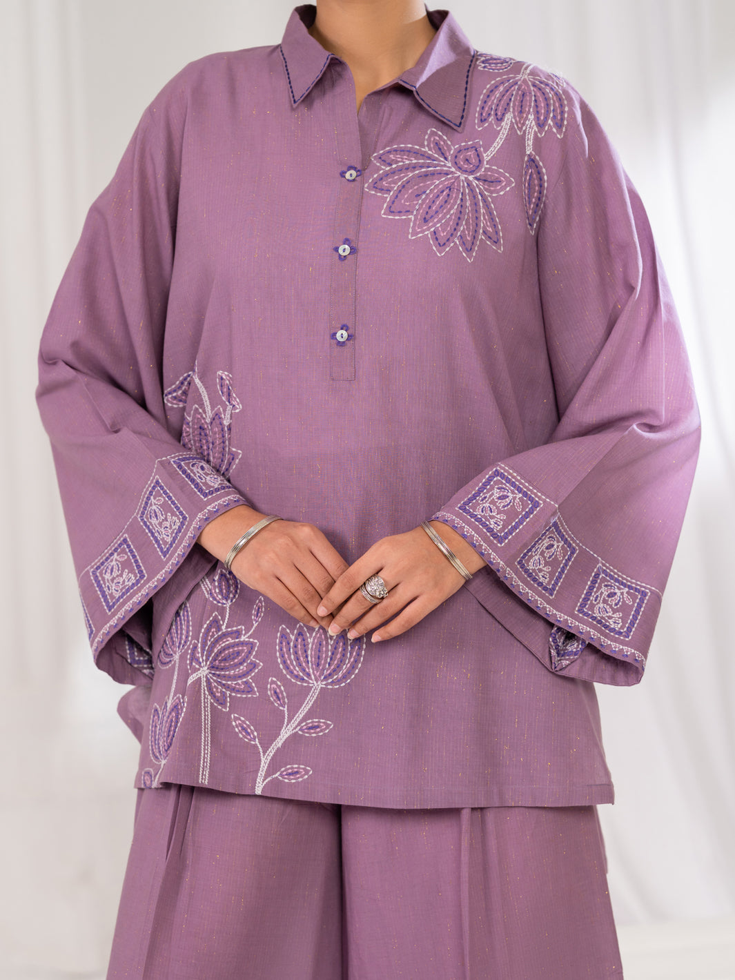 Lilac Stitched 2Pc - ALP-2PS-LKS-2787
