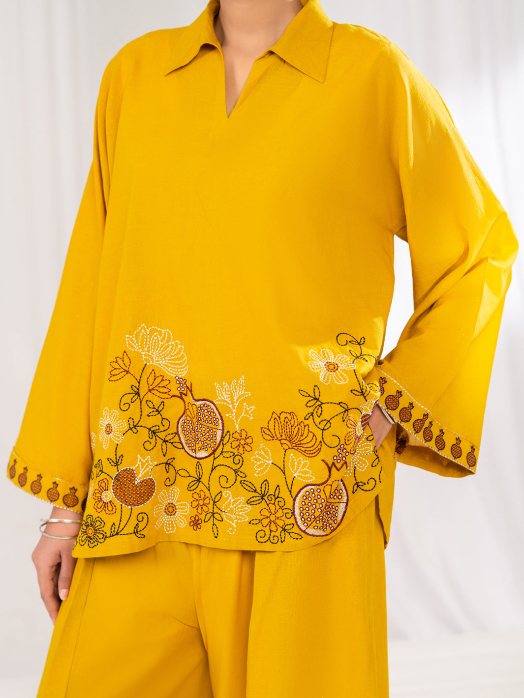 Lemon Stitched 2Pc - ALP-2PS-LKS-2788