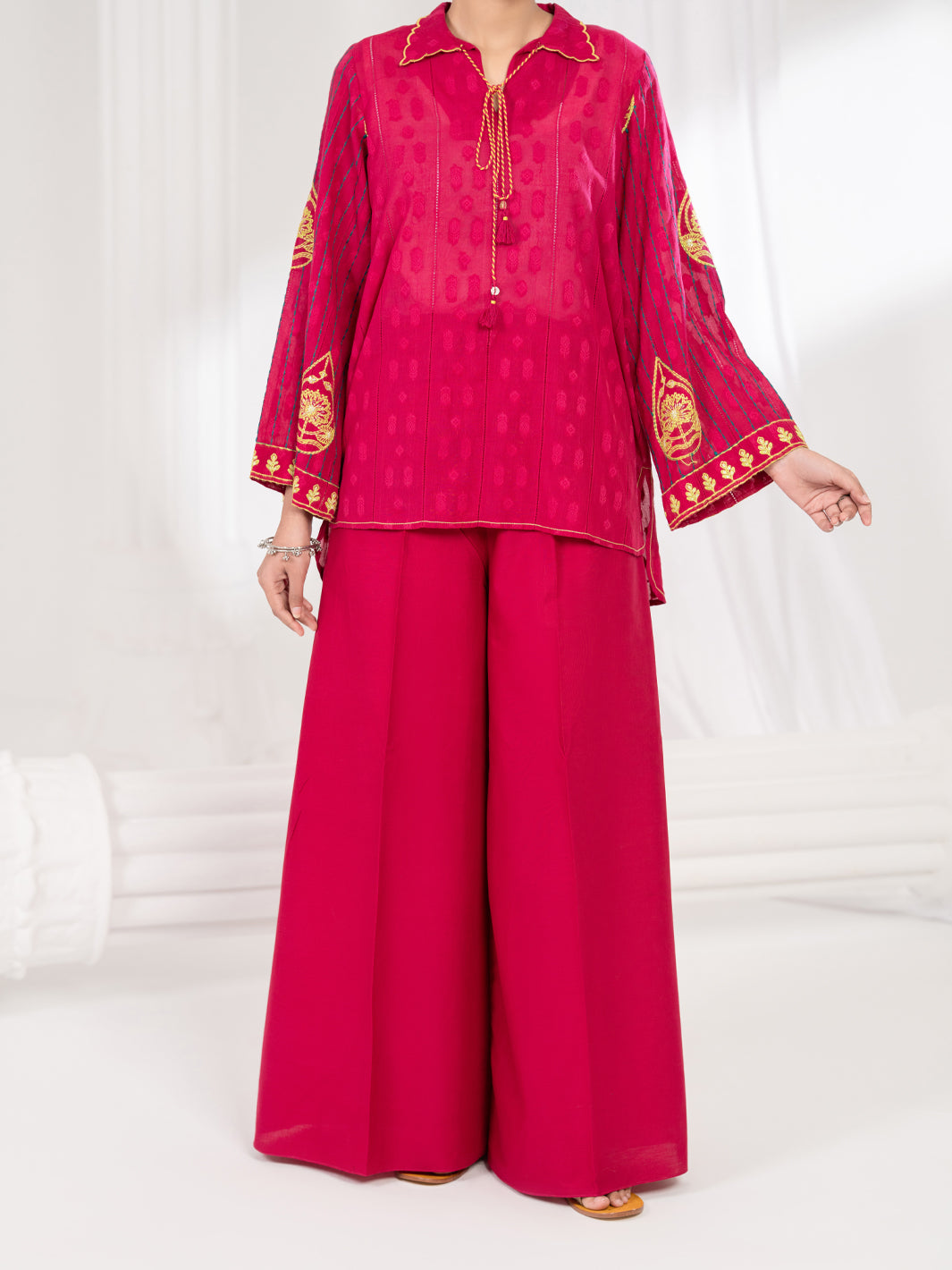 Pink Dobby Stitched 2Pc - ALP-2PS-LKS-2789