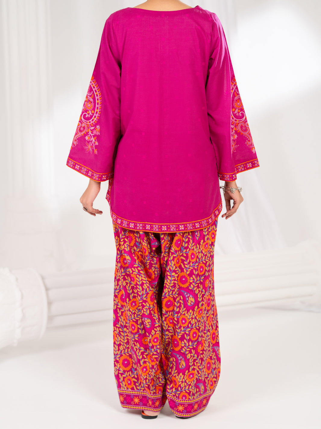 Pink Cotton Stitched 2Pc - ALP-2PS-LKS-2796