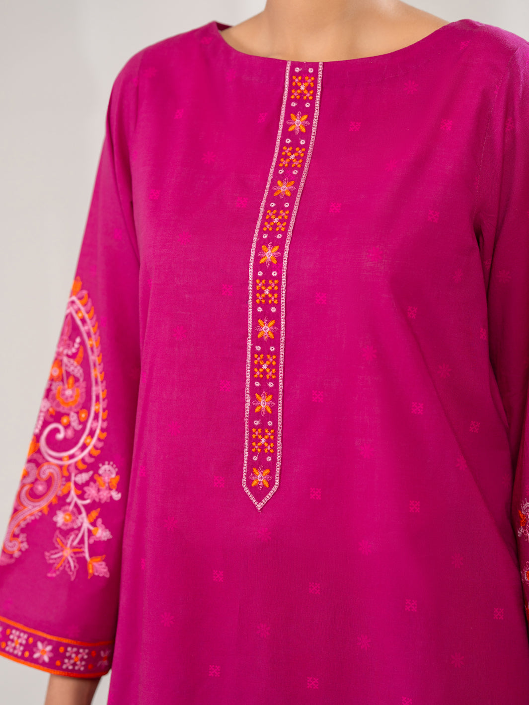 Pink Cotton Stitched 2Pc - ALP-2PS-LKS-2796