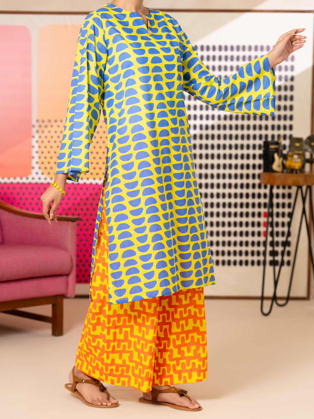 Multicolor Cotton 2Pc Stitched - ALP-2PS-LKS-2810