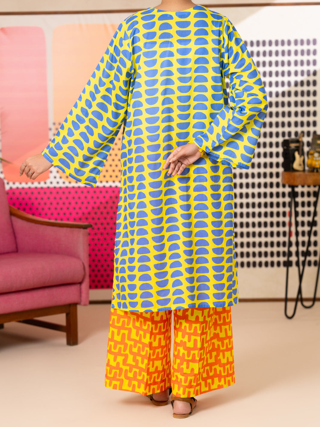 Lime Green Lawn Kurti - ALP-SLK-2810