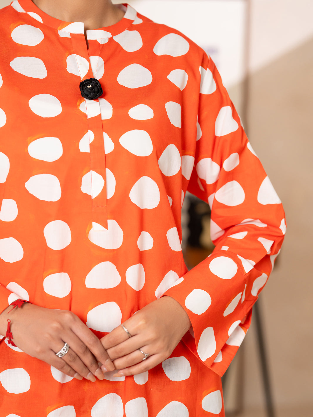 Red Cotton 2Pc Stitched - ALP-2PS-LKS-2811
