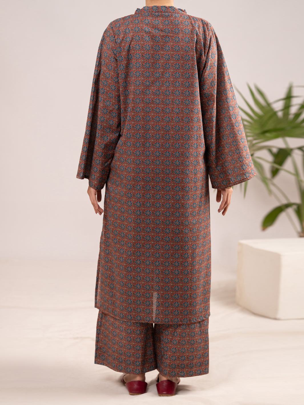 Multicolor Cambric Co-Ord Set - ALP-2PS-SLKS-2552