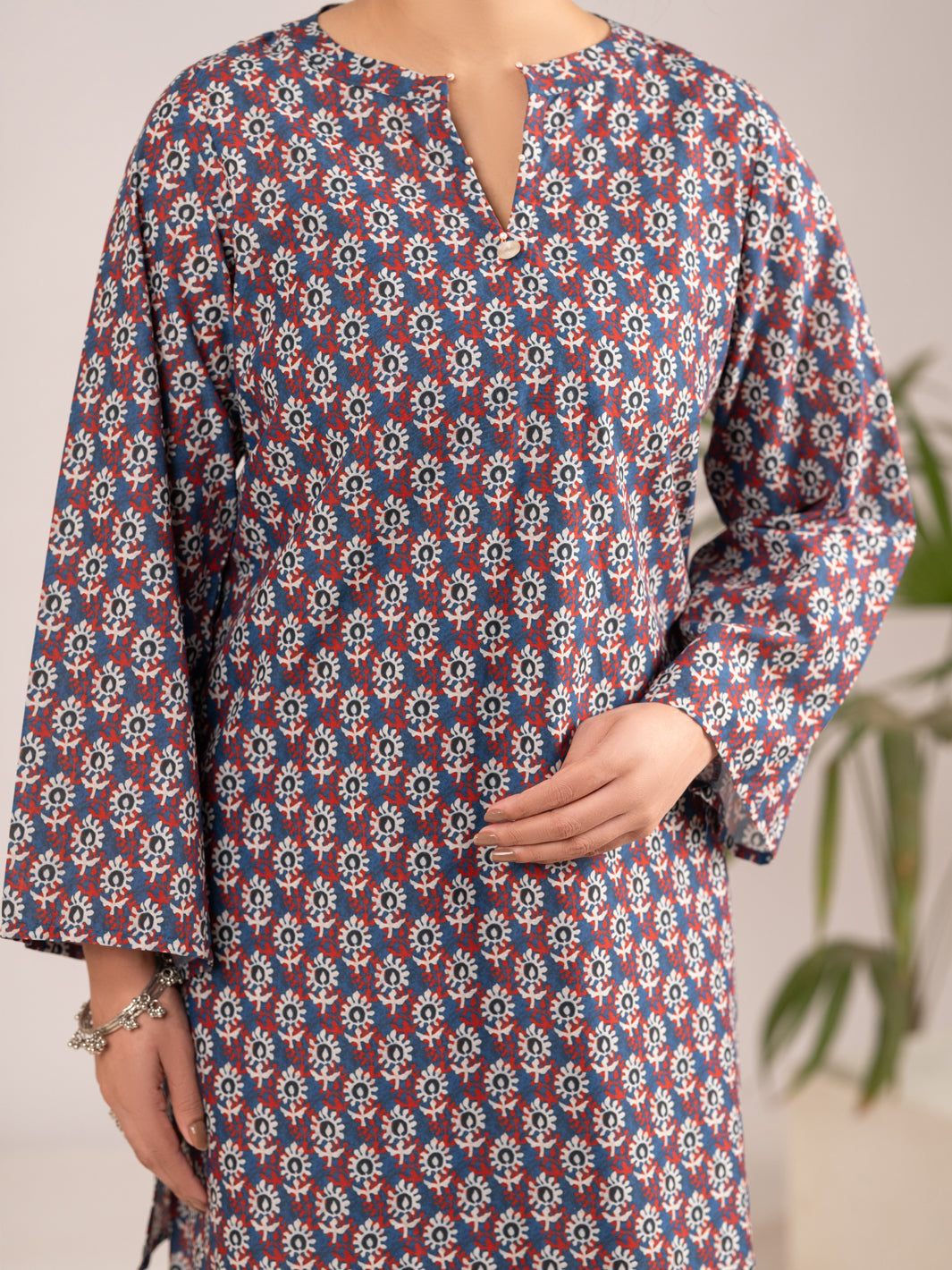 Multicolor Cambric Co-Ord Set - ALP-2PS-SLKS-2554